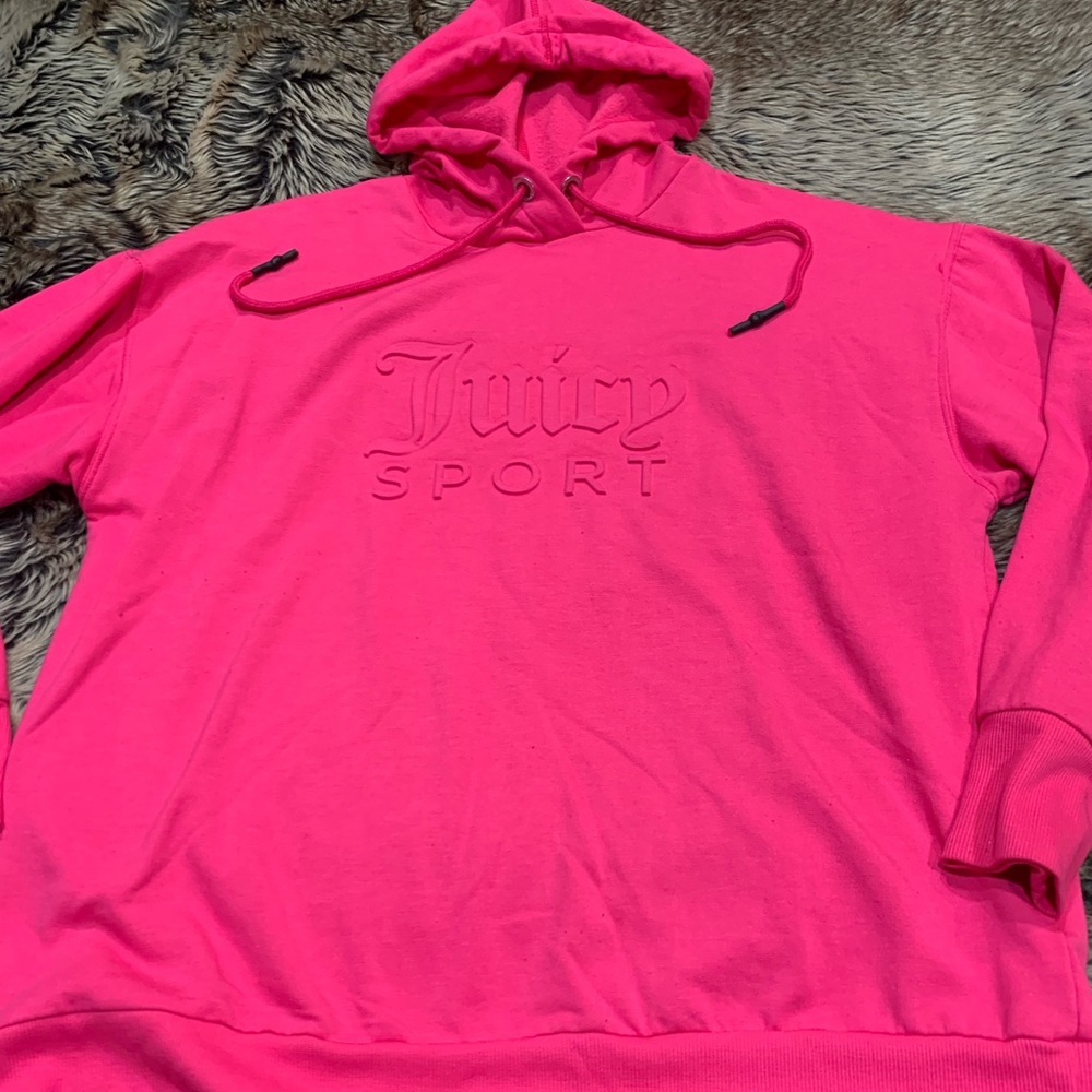 Juicy Couture sport Women's Iconic raised Logo Hoodie Size M
